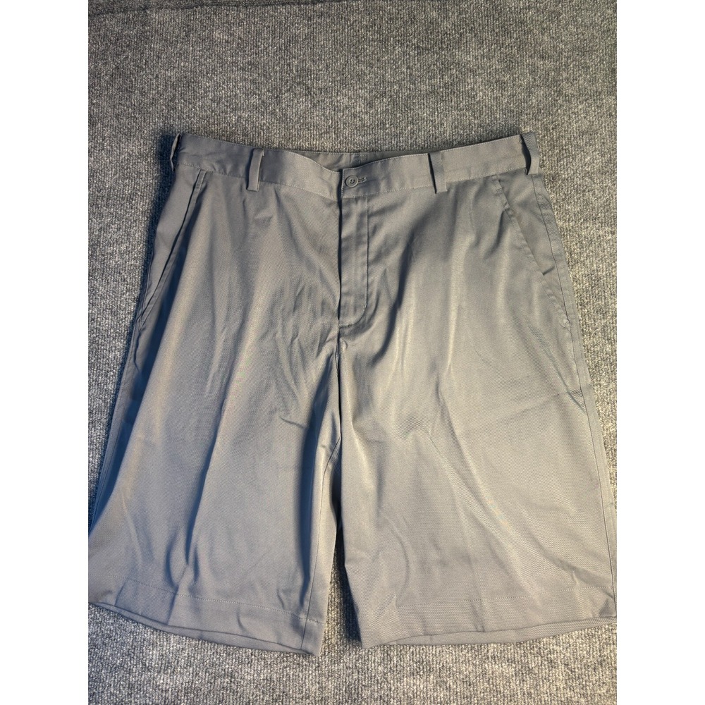 Nike Dri-FIT Golf Shorts Men's 34 Gray Stretch Performance Casual Flat Front